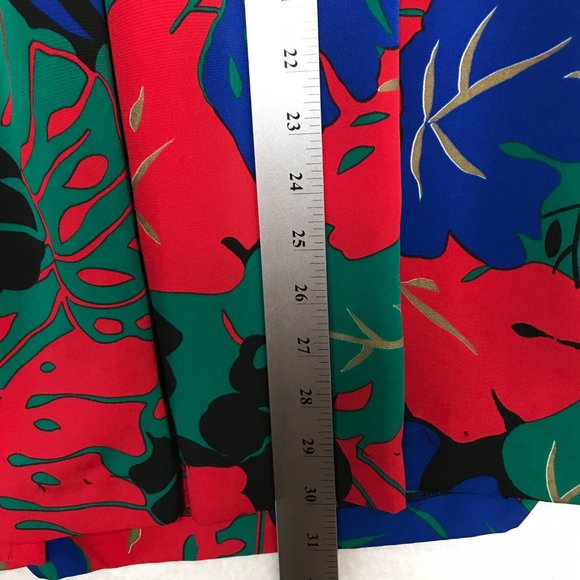 Vintage Tan F Jay Blazer Skirt Suit Tropical Pleated 8 - Picture 13 of 13